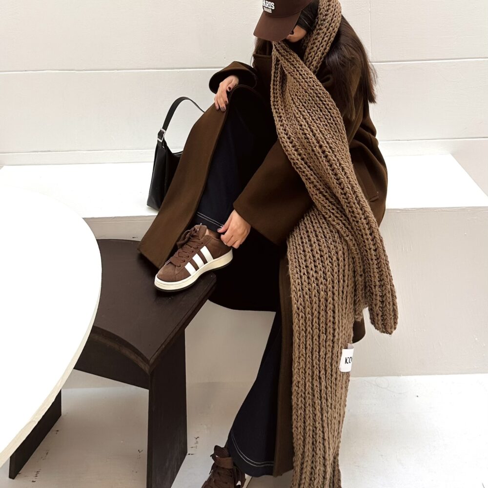 شالگردن بافت درشت (تماما دست بافت)